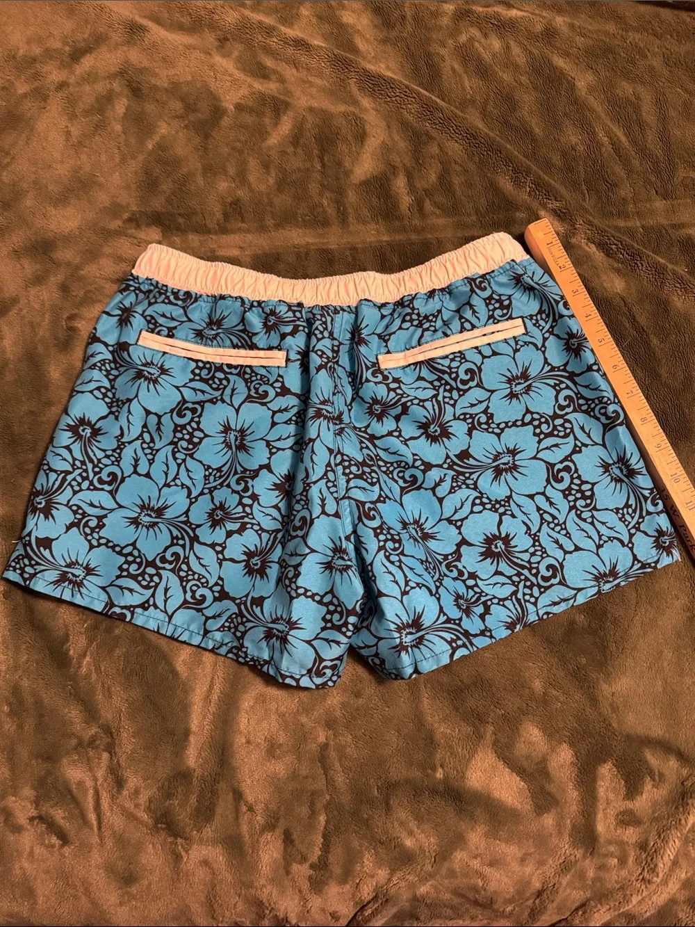 Men's aussieBum Swimwear Size Medium Blue & Black Floral Designed in Australia
